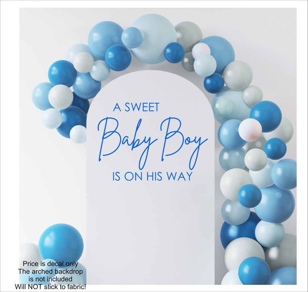 A Sweet Baby Boy is on His Way Decal for Baby Shower Sign Making Baby ...