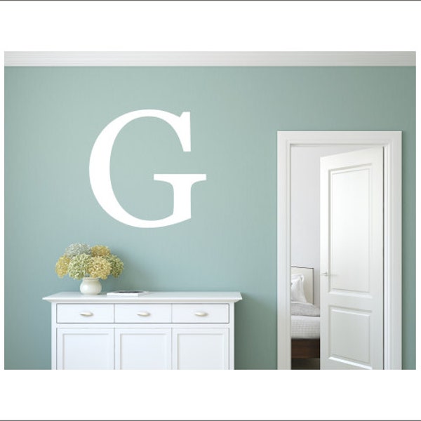 Initial Wall Decal Personalized Monogram Decal Wall Decal Vinyl Wall Decal Vinyl Wall Initial Bold Letter Decal Initial Letter Only Wall