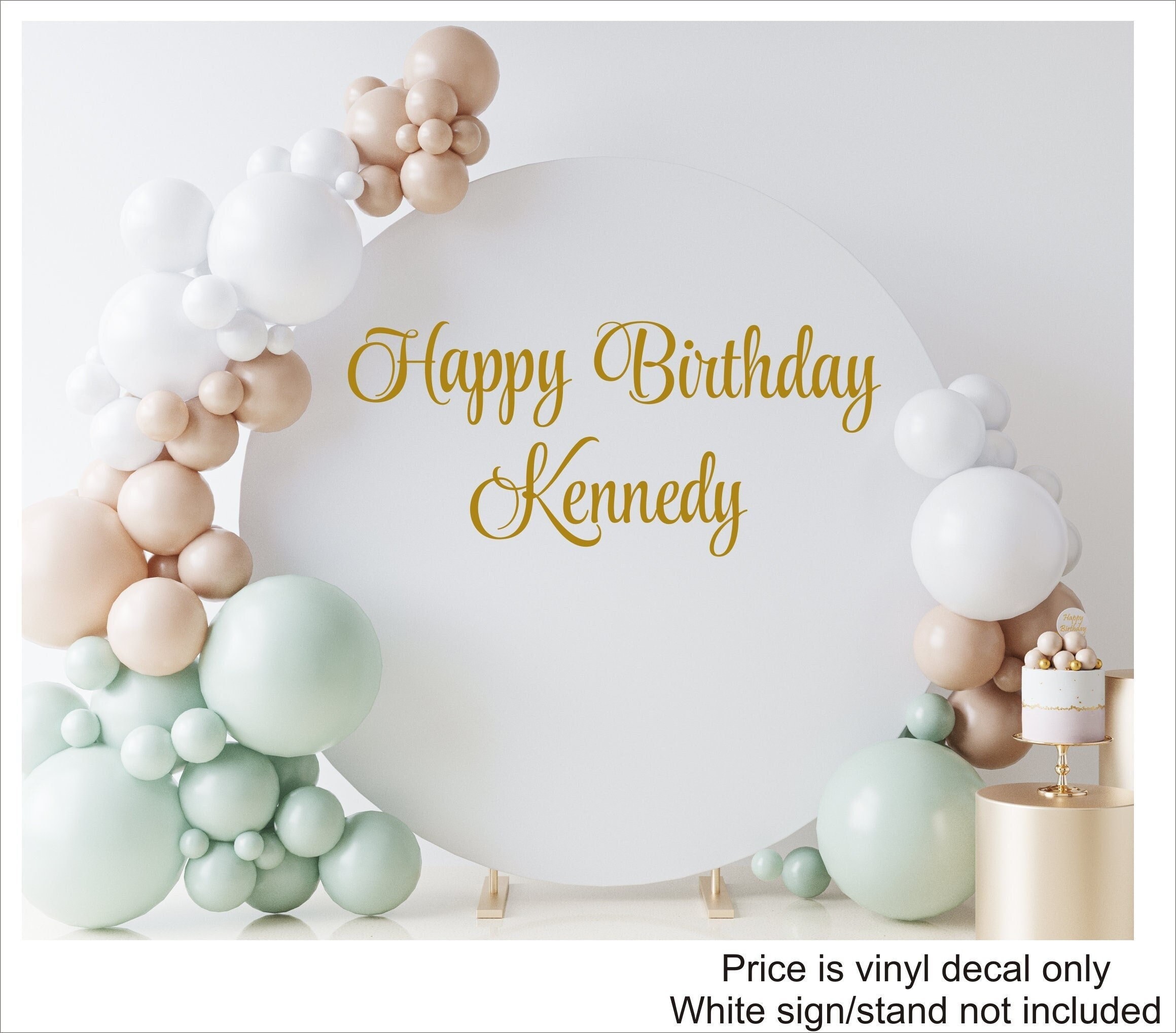 Happy Birthday Decal for Plexiglas Sign Birthday Decal for Balloon Arch