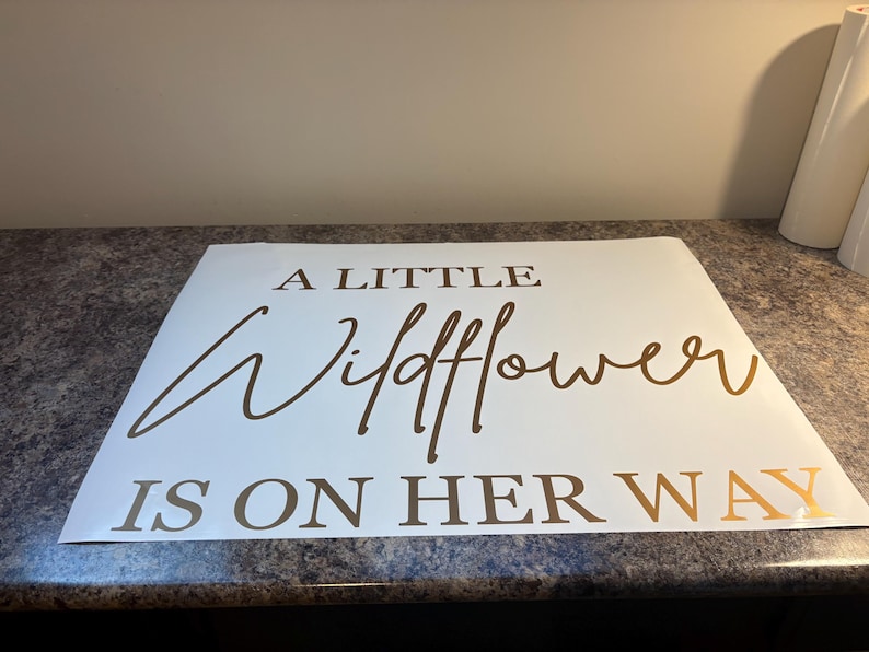 A Little Wildflower is on Her Way Decal - Baby Shower Vinyl for Backdrop - Boho Decal image 15
