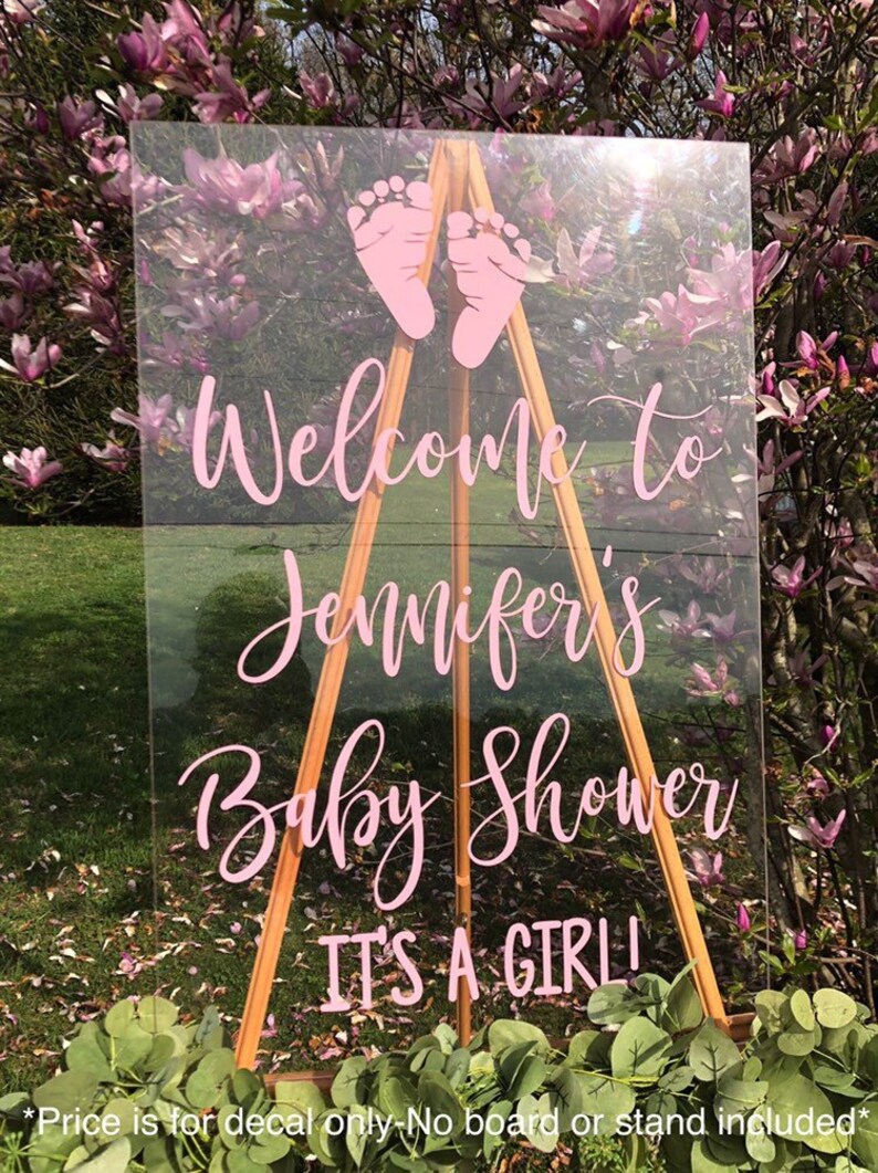 Baby Shower Decal for Sign Vinyl Decal for Mirror Baby Shower Etsy