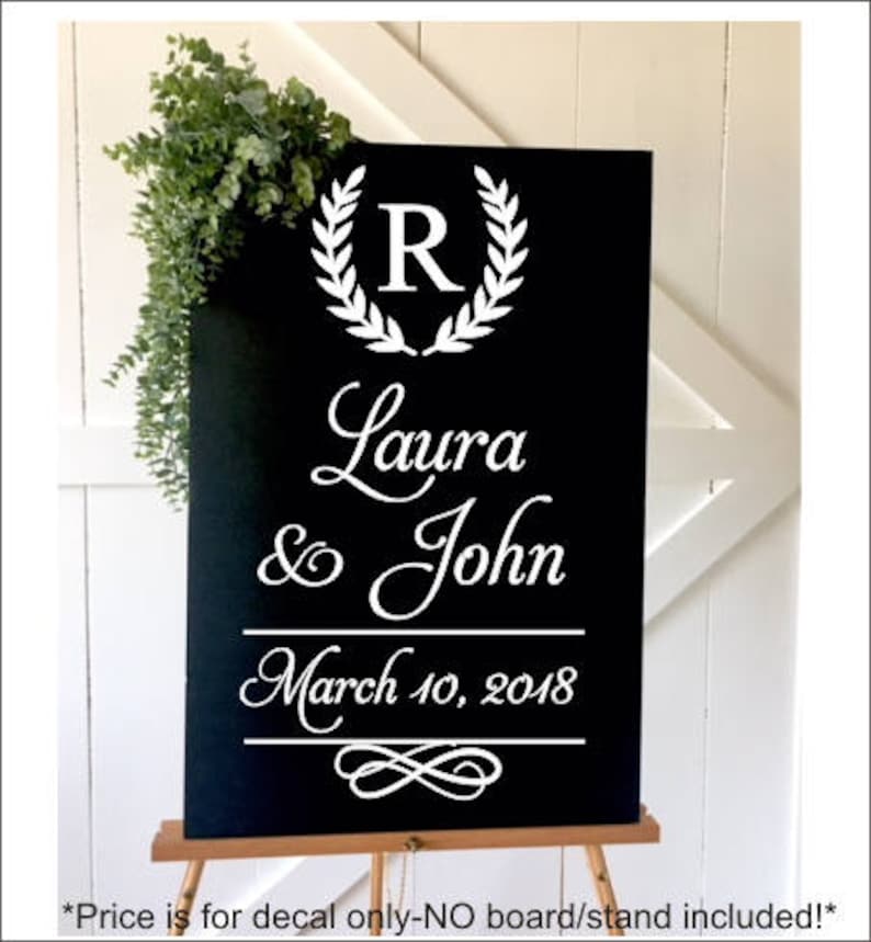 Wedding Decal Vinyl Decal for Wedding Sign Decor DIY Lettering Etsy