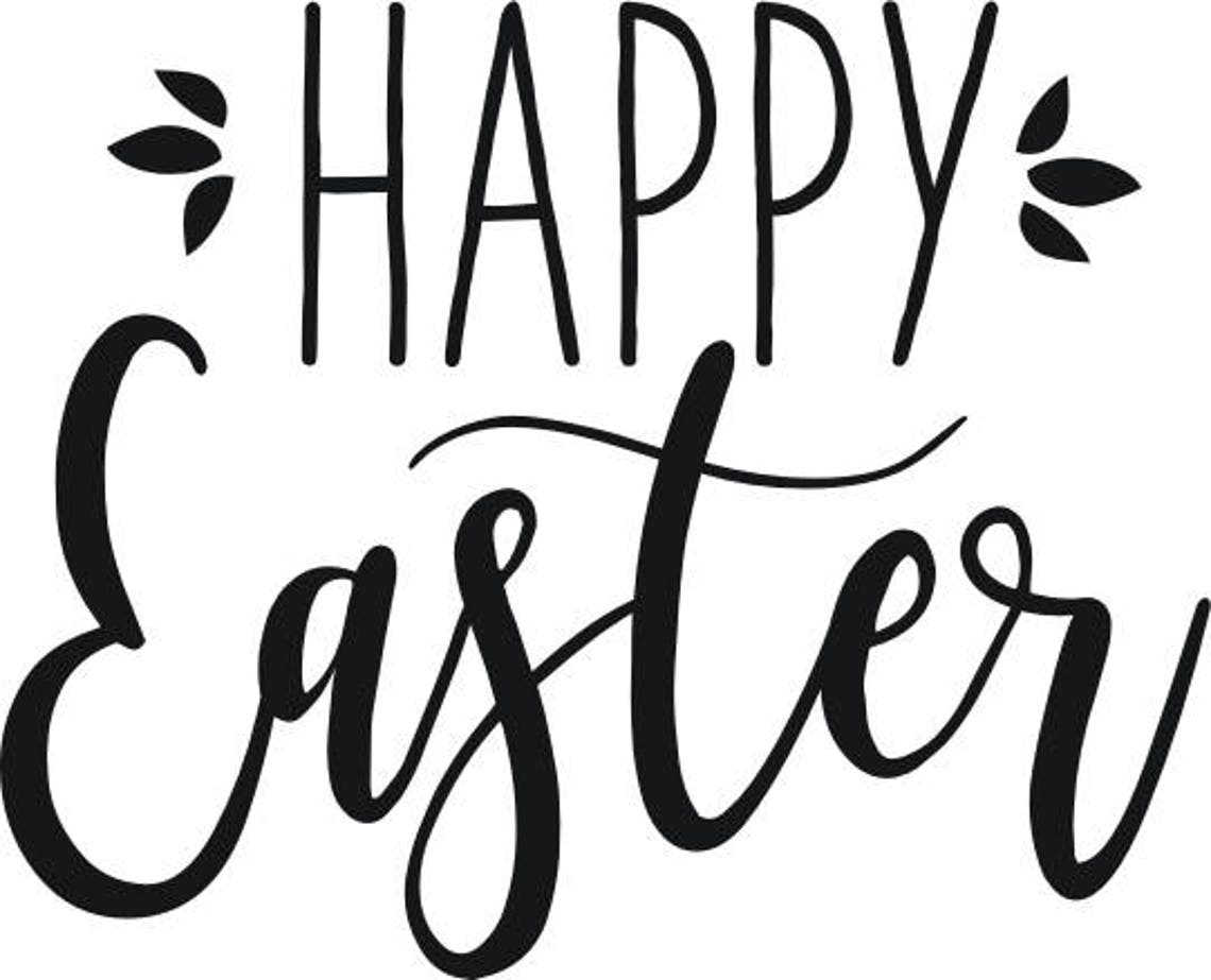 Happy Easter Decal Vinyl Decor Spring Decal Rustic Wall Etsy