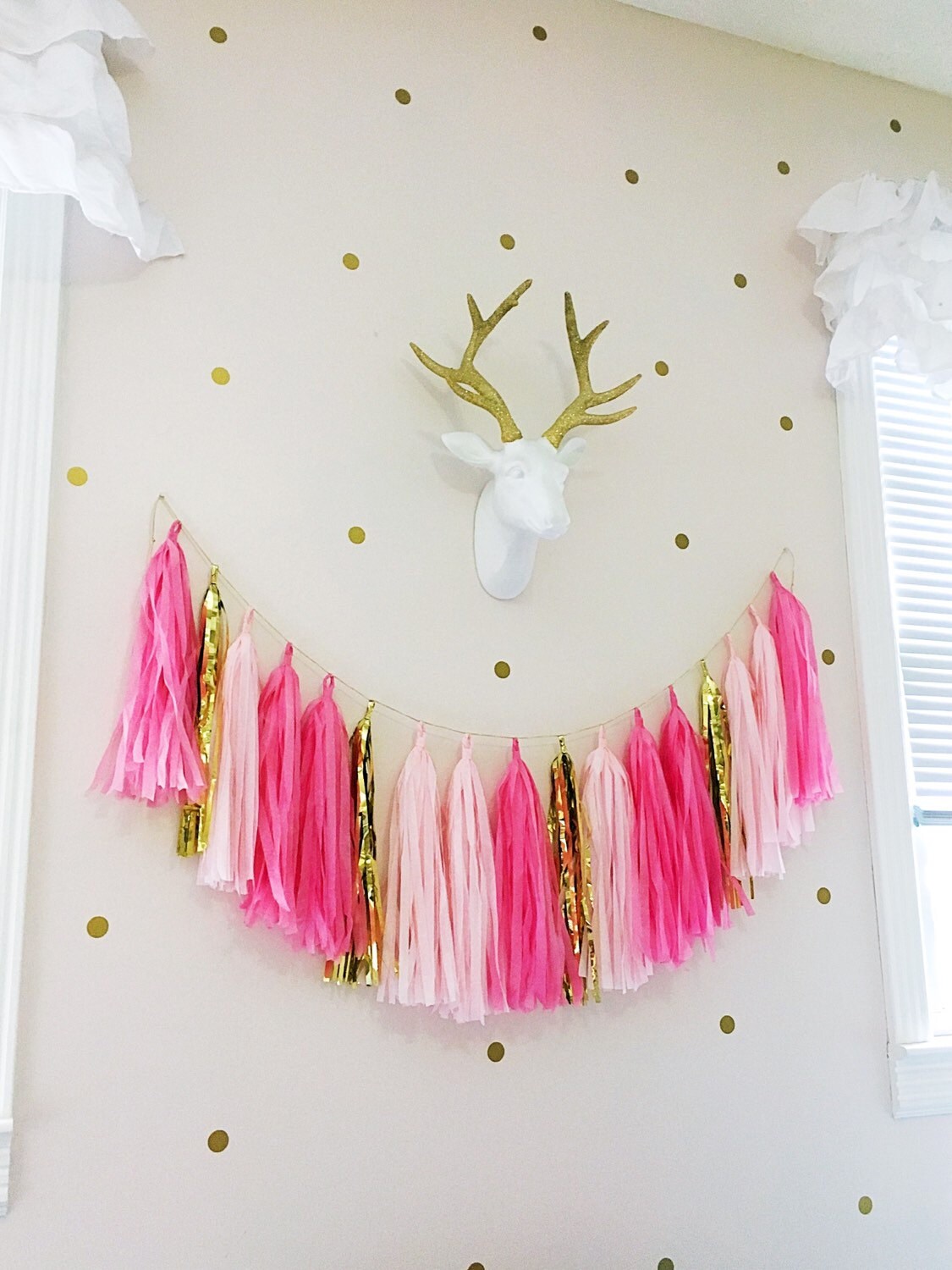 Gold Polka Dot Decals Vinyl Decals Gold Dot Decals Wall Decals Etsy