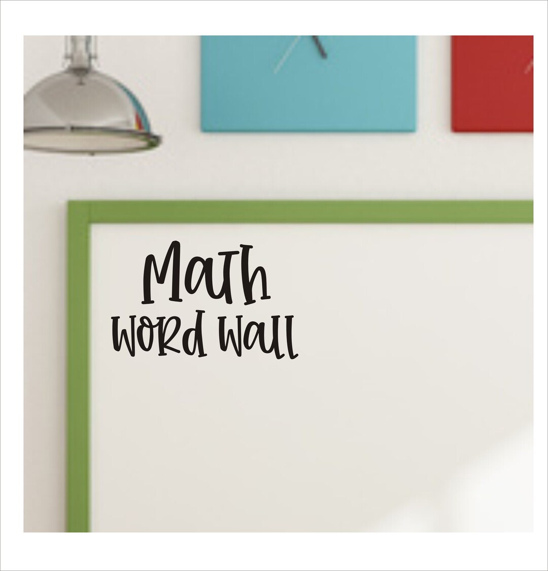 Math Decal for Word Wall Math Classroom Decal Teacher Classroom Decor