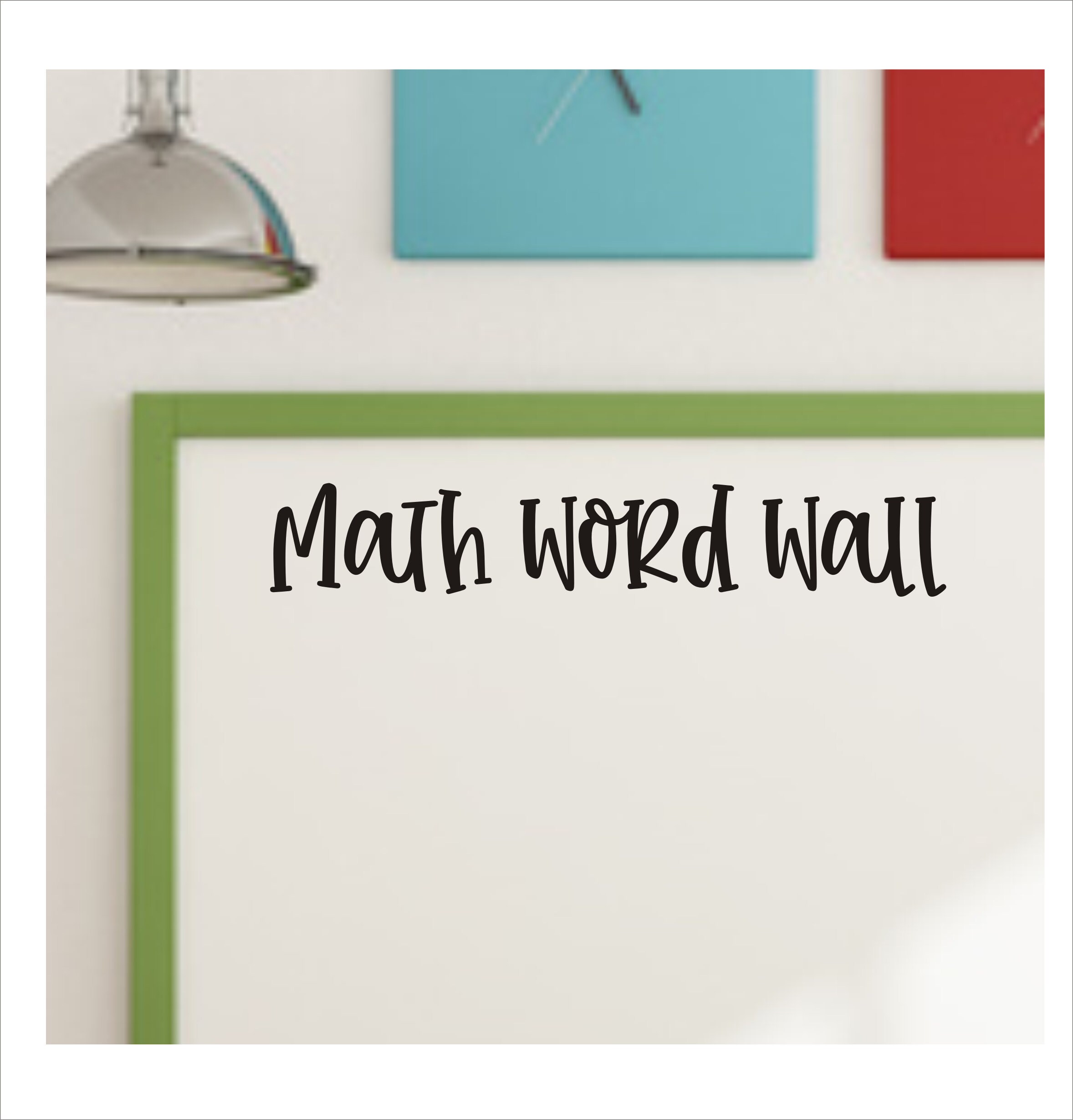 Math Word Wall Decal for Classroom Math Teacher Decal for Wall