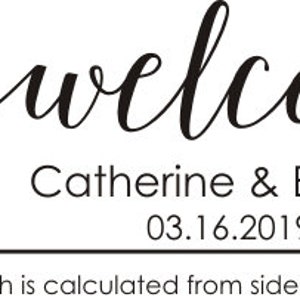 Wedding Decal Welcome Wedding Sign Vinyl Decal for Wedding Welcome Decoration Rustic Modern Wedding Decal Only Personalized Names and Date image 7