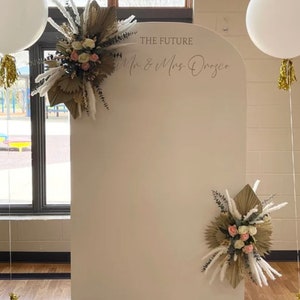 Celebrating the Future Mr and Mrs Decal for Sign Making Balloon Arch ...