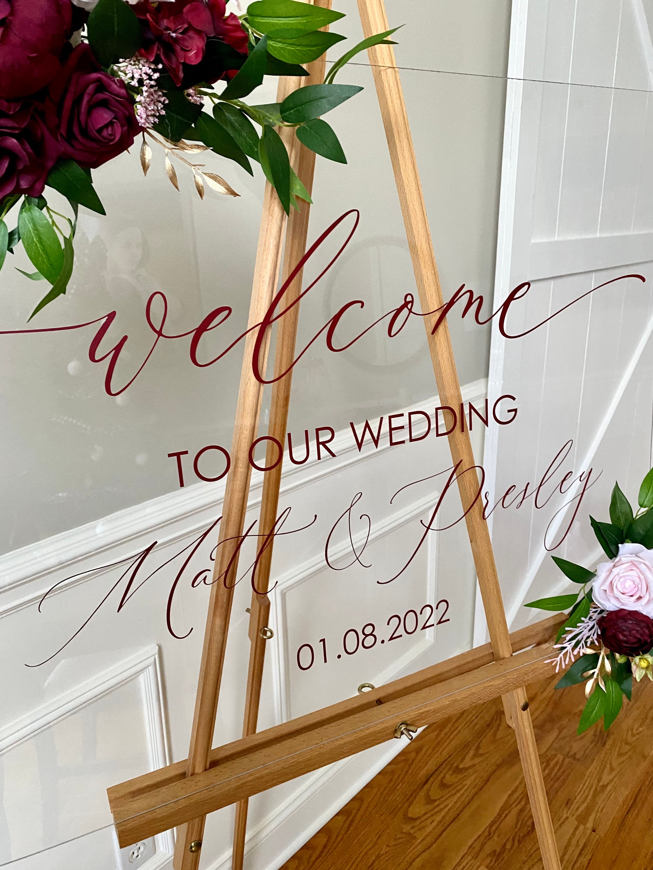 Wedding Decal for Mirror or Plexiglass to our Wedding Vinyl