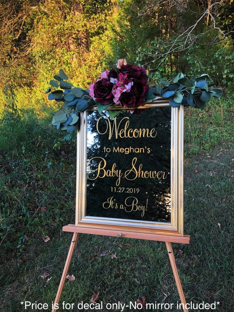 Baby Shower Decal Vinyl Decal for Baby Shower Sign Personalized