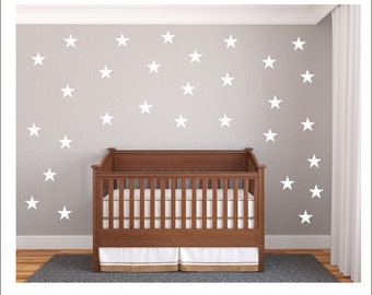 Star Wall Decals Vinyl Star Decals Nursery Bedroom Set of Star Decals Vinyl Decals Girls Boys Accent Wall Star Decals Housewares