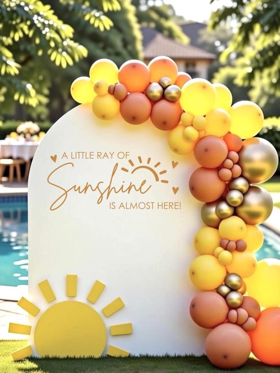 Sunshine Baby Shower Vinyl Decal, Arch Sign Lettering - Etsy