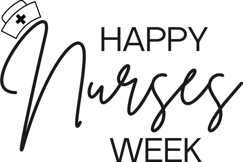Nurses Week Script Font Happy Nurses Week Decal - Nursing Grad Party Vinyl for Backdrop -nurse ...