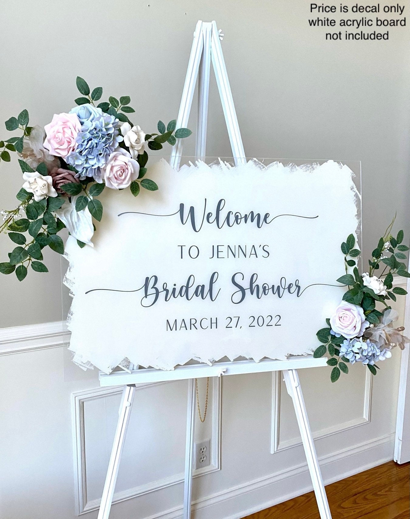 Bridal Shower Welcome Decal for Mirror Bridal Shower Decal pic
