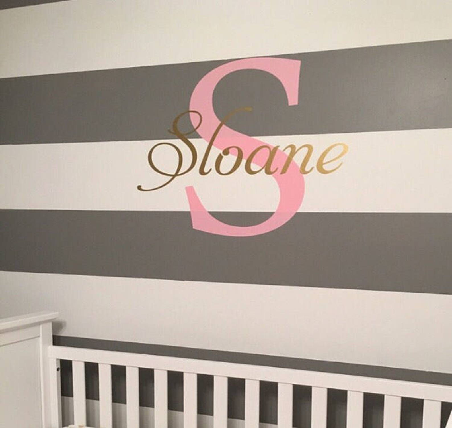 Personalized Wall Decal Vinyl Wall Decal Girls Nursery Decal Etsy