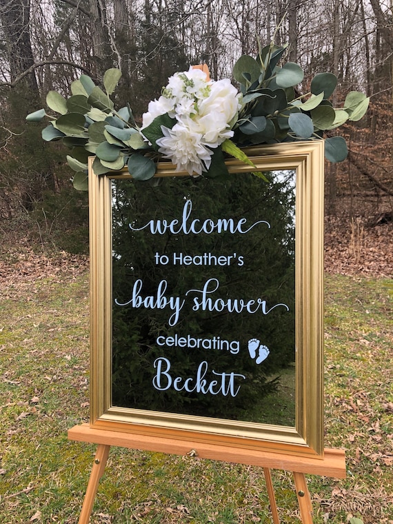 Baby shower hotsell sign ideas