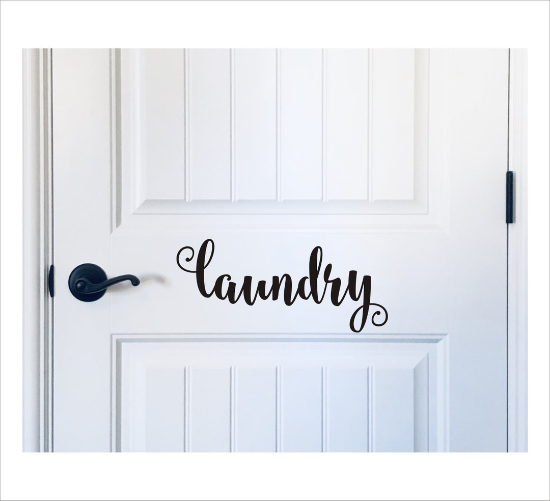 Laundry Door Decal Vinyl Laundry Decal for Wall or Door Laundry Sign