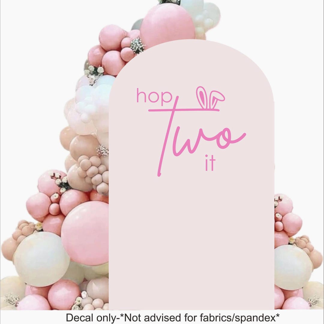 Hop Two Hop Two It Decal for Baby's Second Birthday Party Backdrop or Sign ...