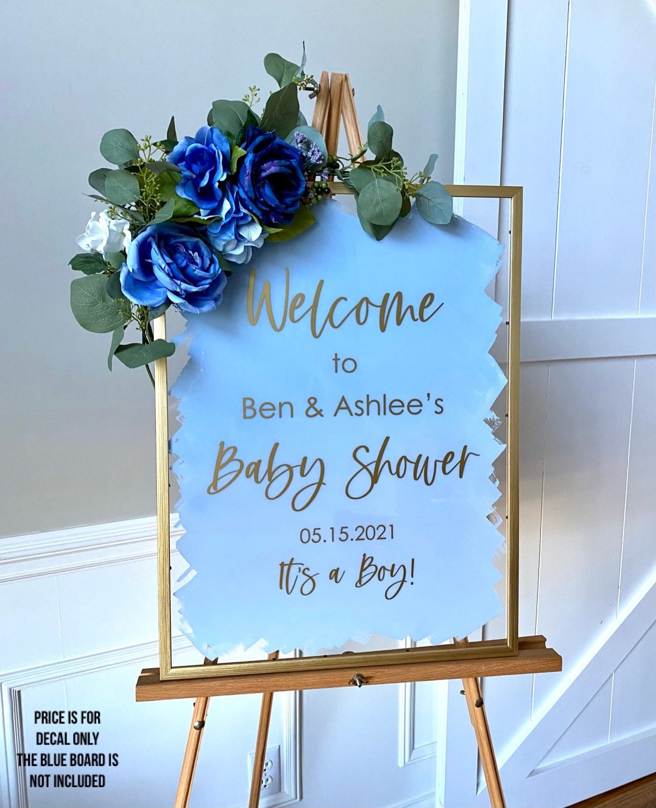 Personalized Acrylic Baby Shower Welcome Sign