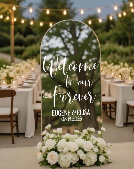 Personalized Welcome To Our Forever Wedding Vinyl Decal