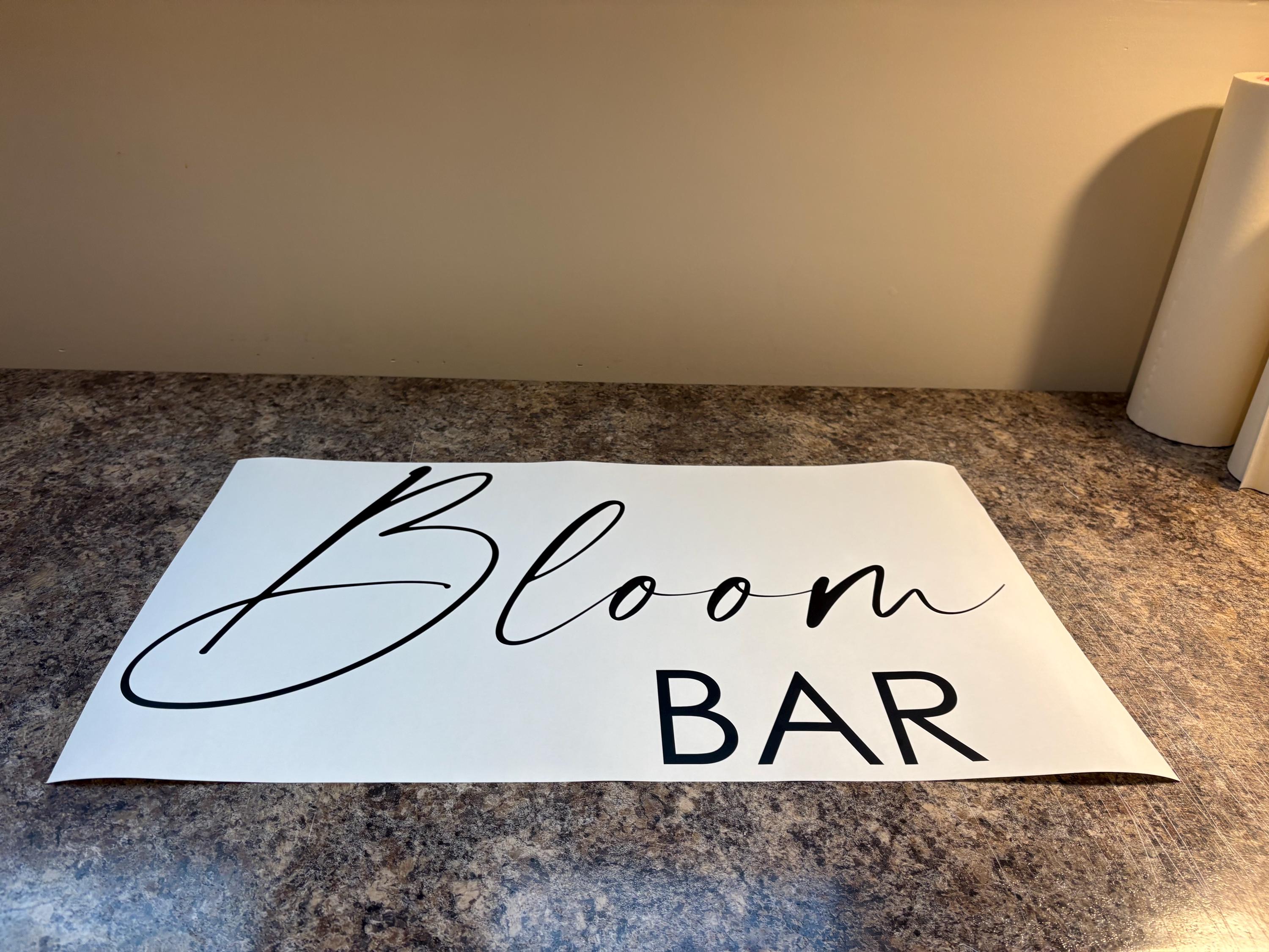 Bloom Bar Decal - Floral Wedding & Shower Decor - Spring Bridal or