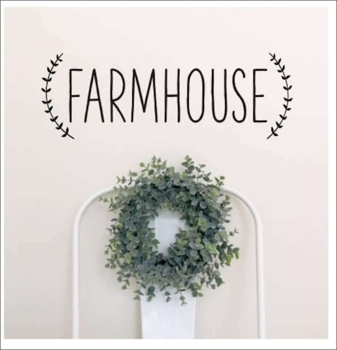 Farmhouse Decal Vinyl Wall Decal Rustic Handwritten Font Farmhouse