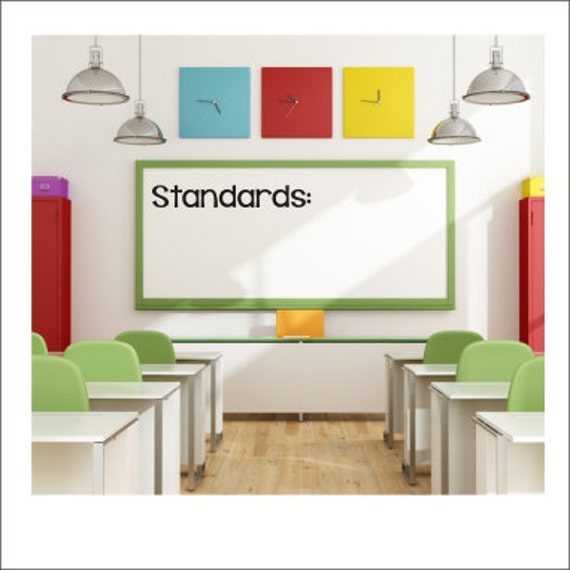 Standards Vinyl Decal Whiteboard Decal Classroom Decal Etsy