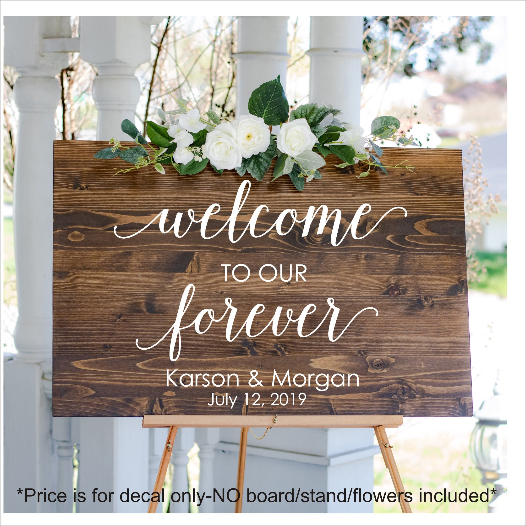 Wedding Decal to our Forever Wedding Sign DIY Lettering