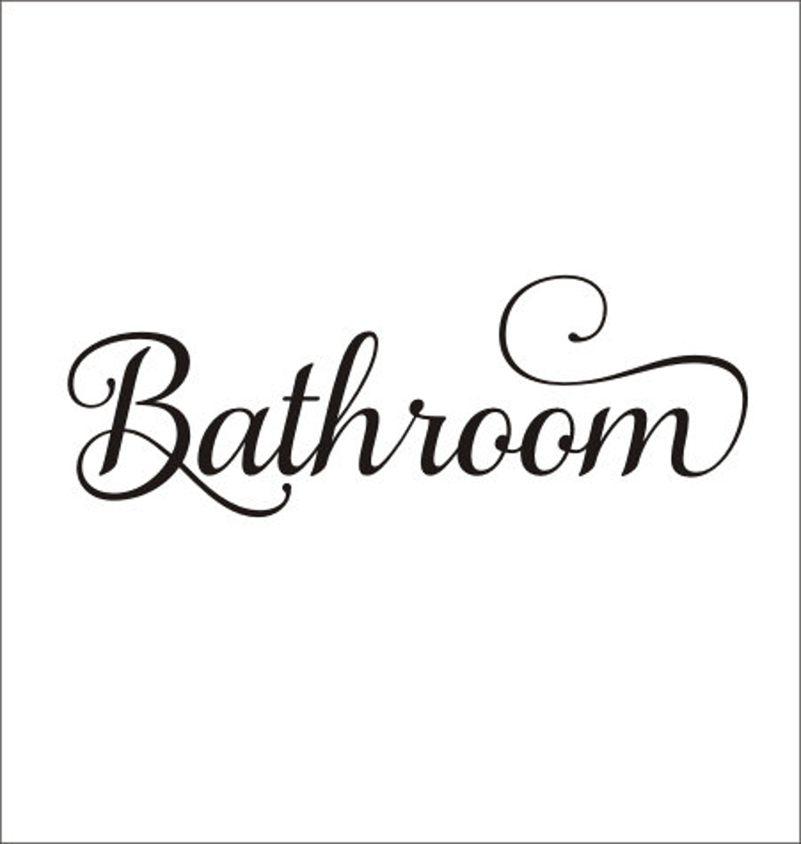 Bathroom Door Decal Vinyl Decal for Bathroom Home or Business Etsy