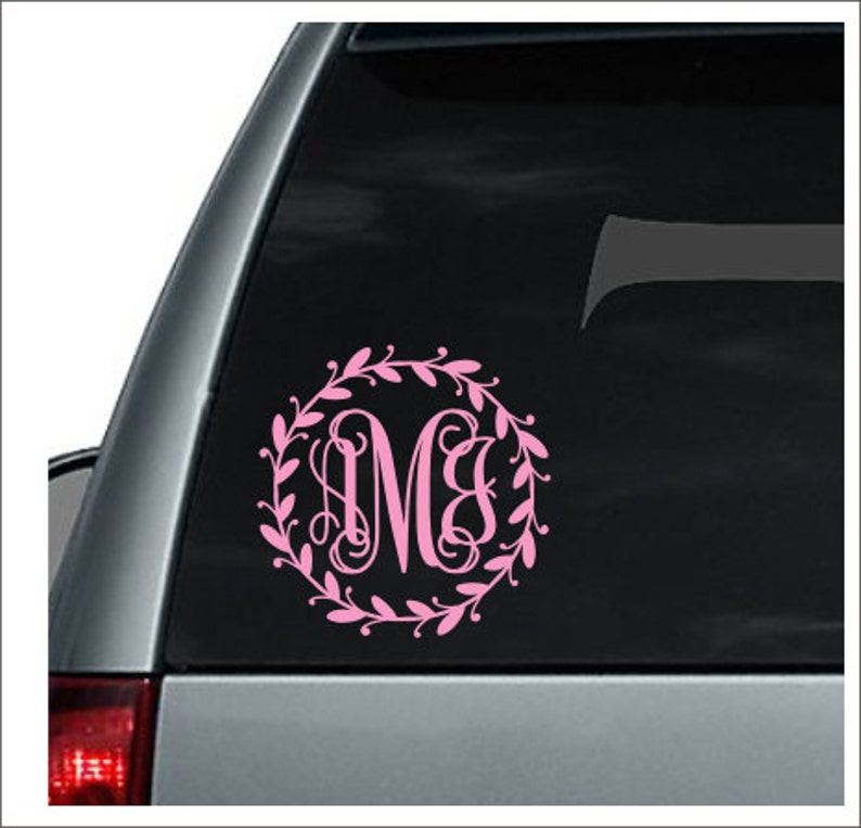 Monogram Car Decal Car Decal For Women Vine Monogram In Twig Etsy