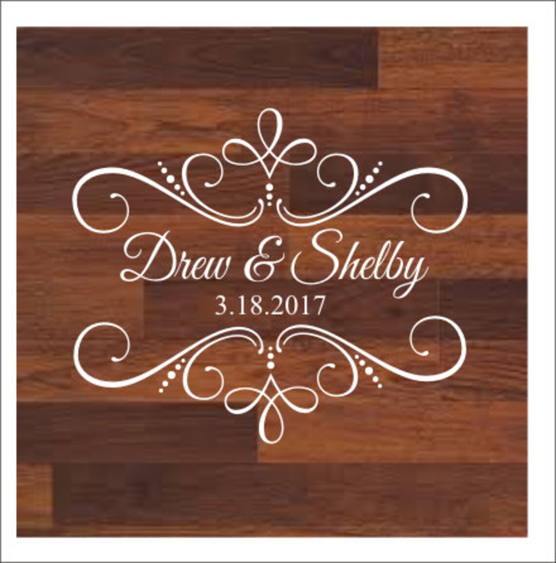 Personalized Wedding Decal Dance Floor Decal for Wedding Fancy Etsy