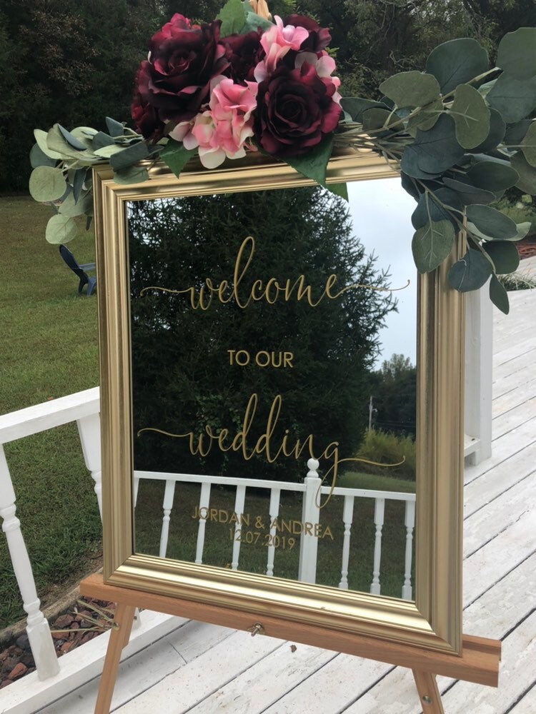 Wedding Decal Vinyl Decal for Wedding Modern