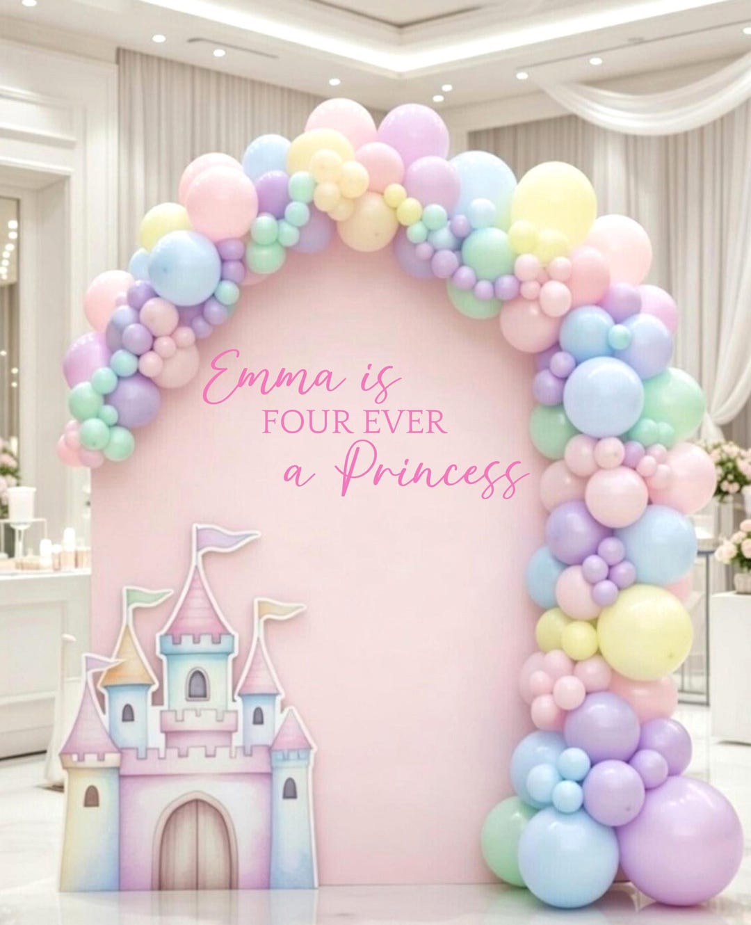 Four Ever a Princess Decal - Fairytale Backdrop Display Vinyl - Girls ...