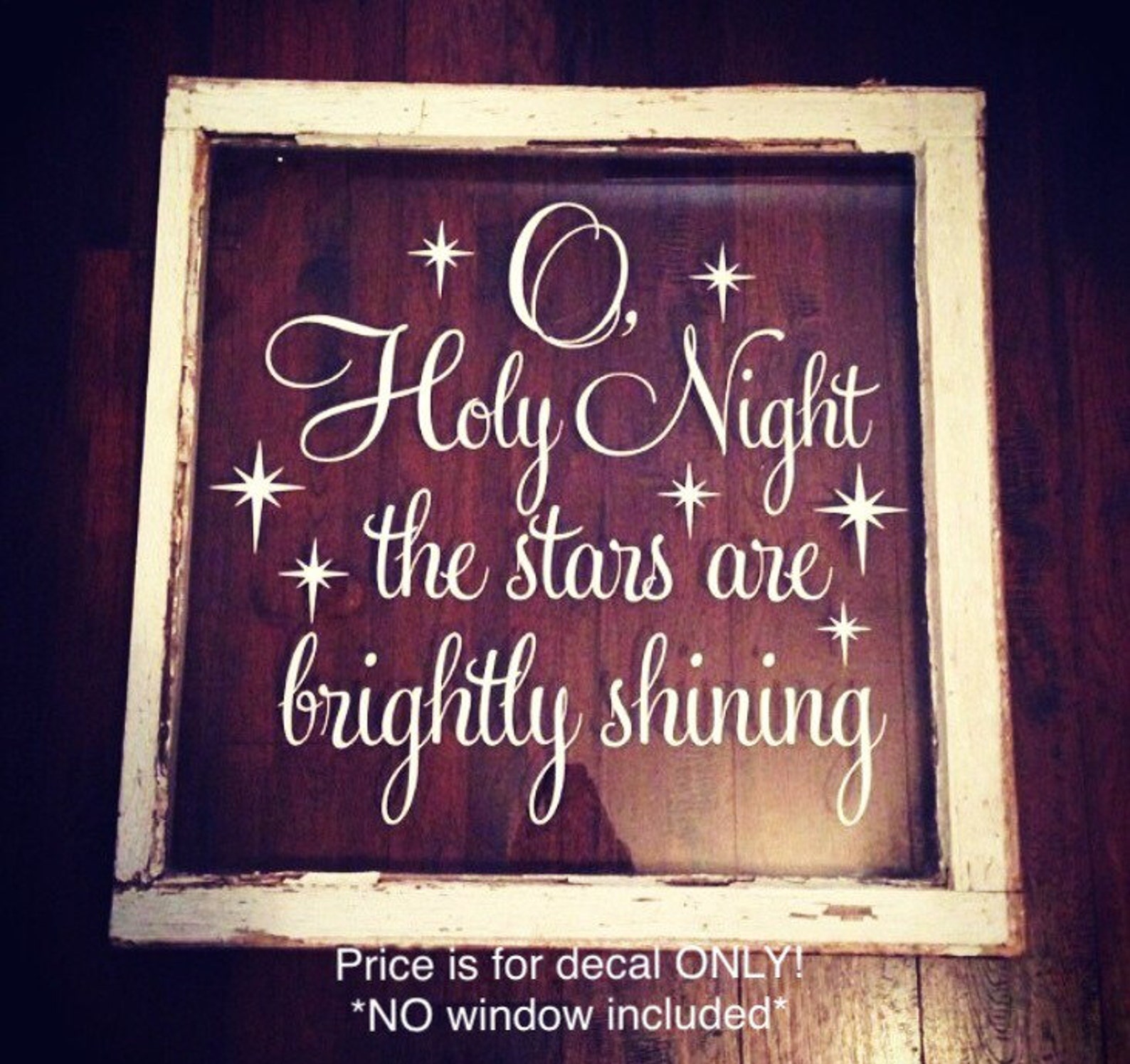 O Holy Night Wall Decal Vinyl Wall Decal Christmas Decal - Etsy