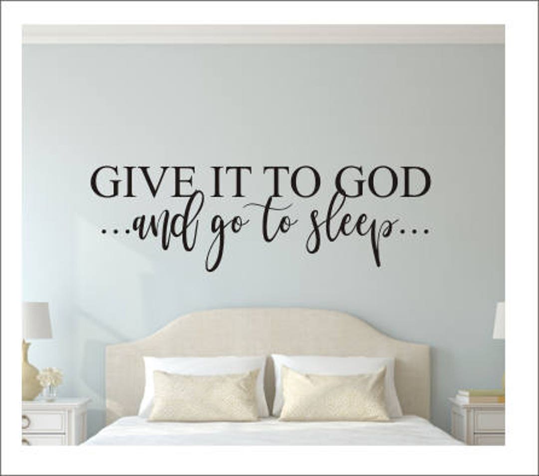 D selo a Dios Calcoman a y vete a dormir Decoraci n de pared de