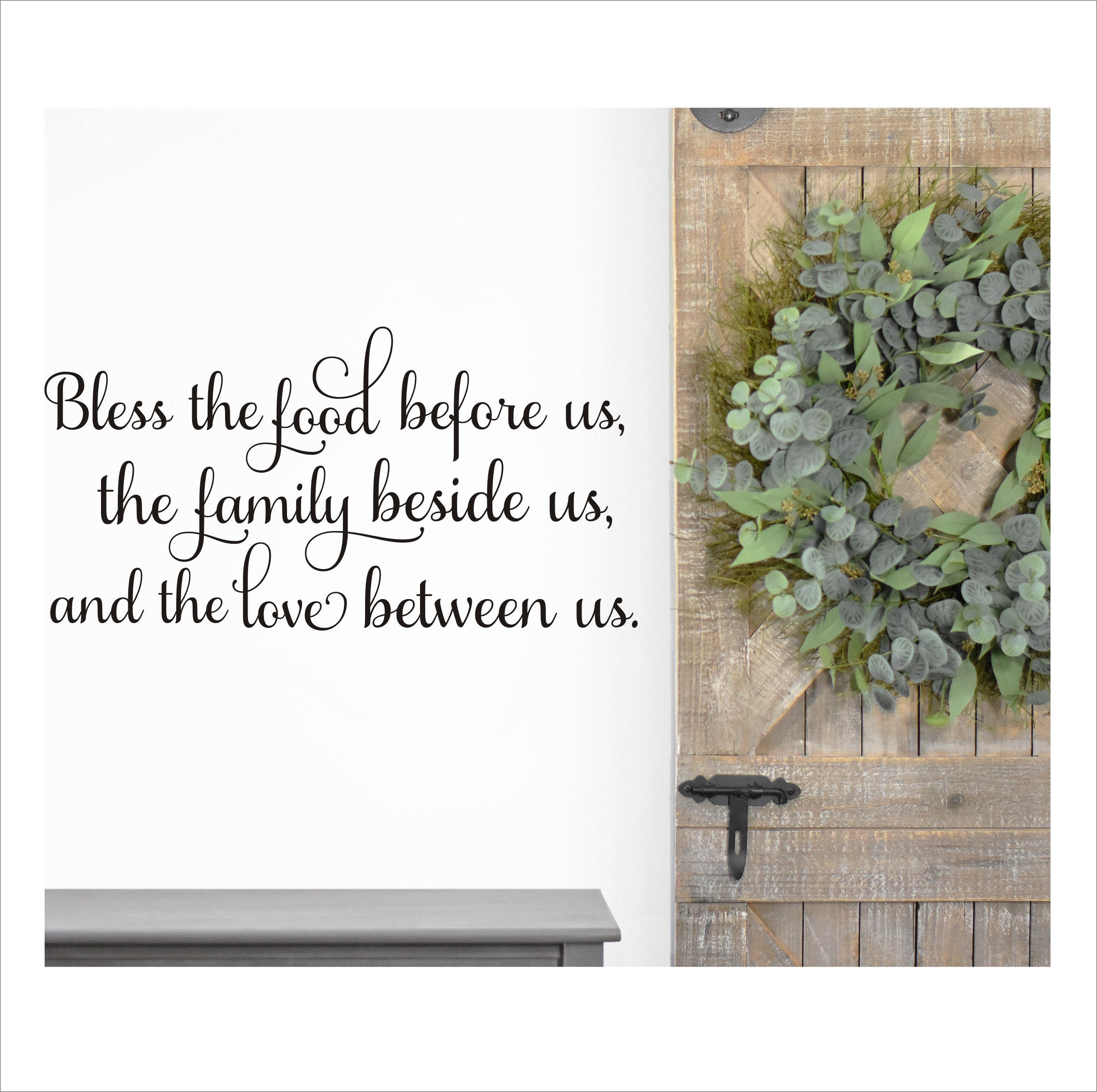 Outus Dinner Prayer Wall Decor Decal Meal Prayer Wall Decor Kitchen Prayer  Stickers Bless The Food Before Us Sign Wall Sticker Quote