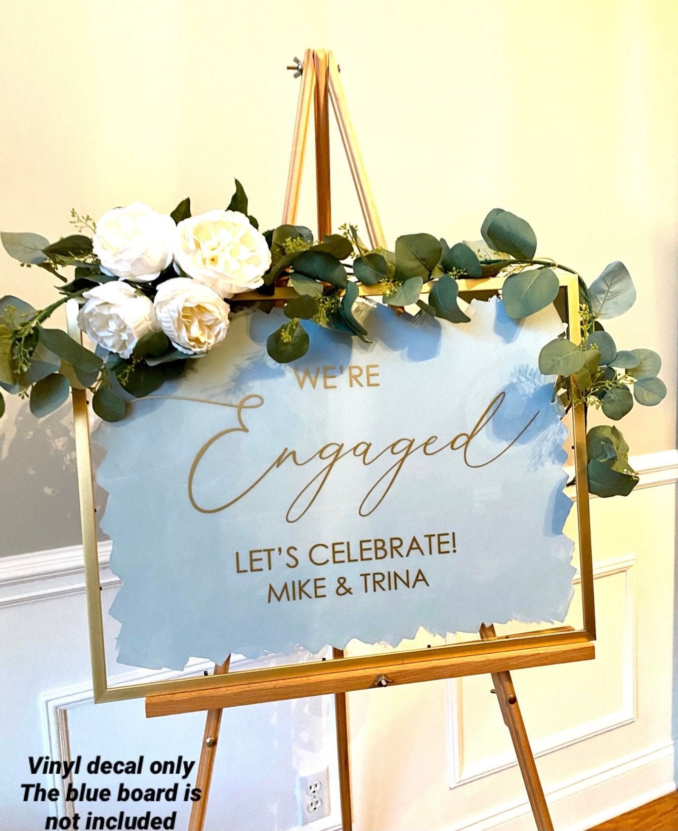 We're Engaged Decal for Sign Making Entrance Decal for