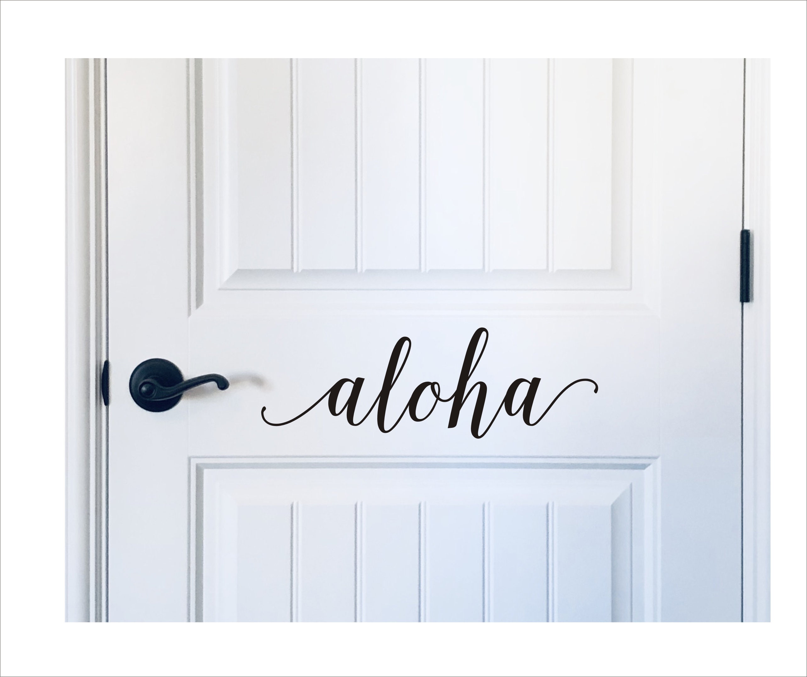 Aloha Door Decal Vinyl Decal for Hawaiian Front Door Decor Porch Decal