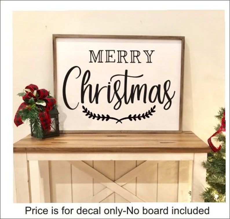 Merry Christmas Decal Vinyl Decor Christmas Store Front Decal - Etsy