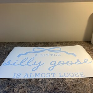 A Silly Goose is Almost Loose Decal - Nursery Rhyme Baby Shower Vinyl for Backdrop Setup - Vintage Baby Shower image 17