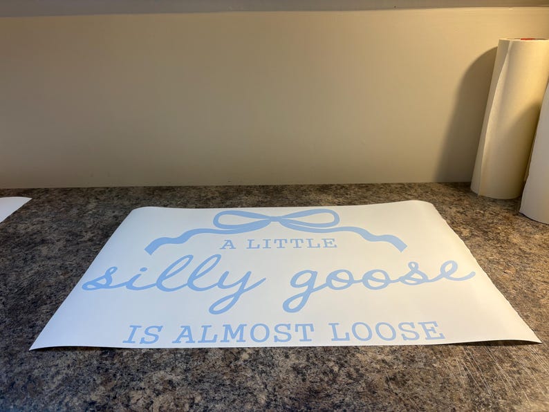 A Silly Goose is Almost Loose Decal - Nursery Rhyme Baby Shower Vinyl for Backdrop Setup - Vintage Baby Shower image 17