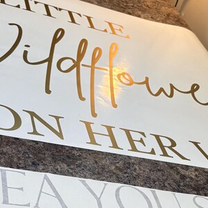 A Little Wildflower is on Her Way Decal - Baby Shower Vinyl for Backdrop - Boho Decal image 20