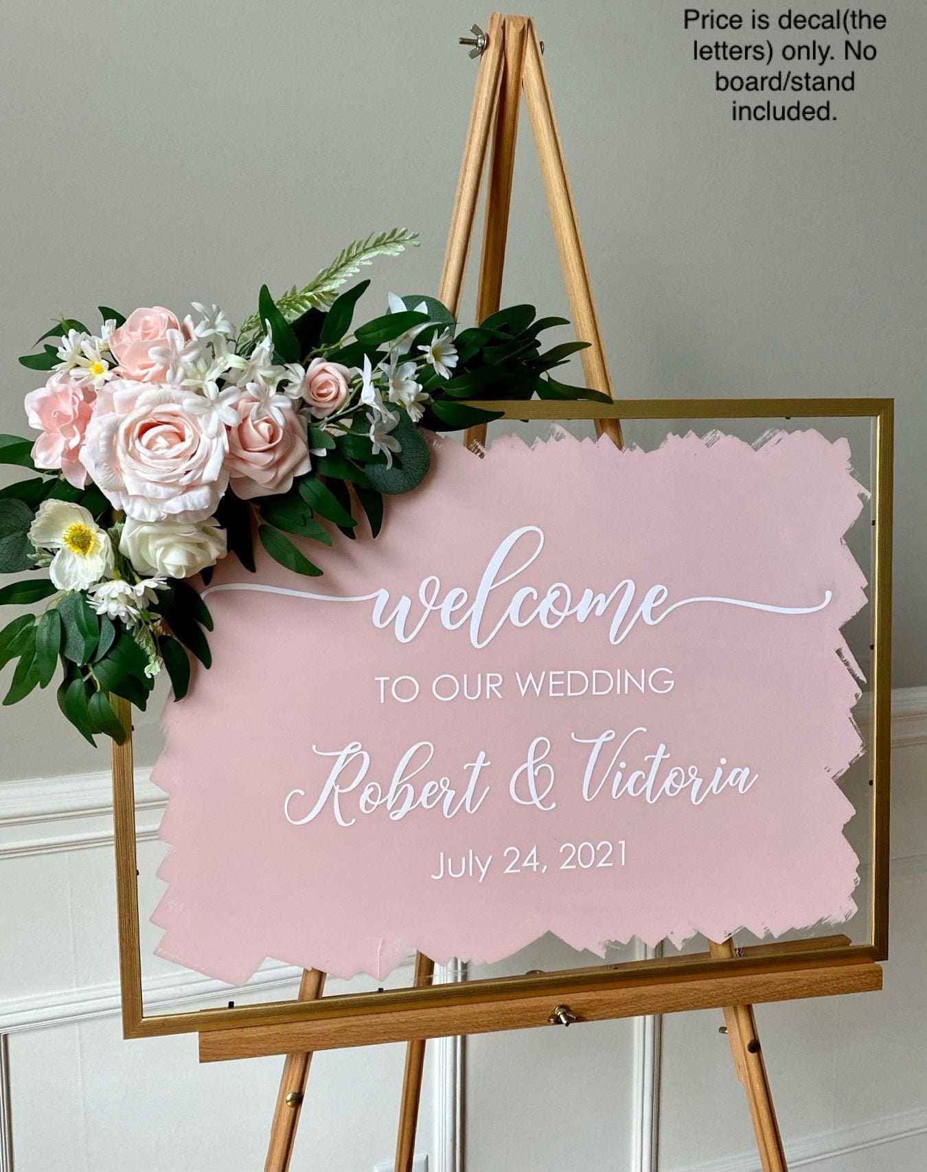 Welcome Wedding Decal for Sign Making Vinyl Decal for Wedding Sign Elegant Welcome to our Wedding Vinyl Decal with Names and Date