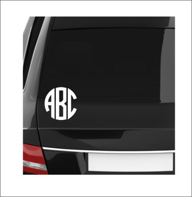 Monogram Car Decal Monogram With Bow Pearl Border Vinyl Decal Car Decal Car  Personalized Decal Preppy Girly Southern Vinyl Car Decal 