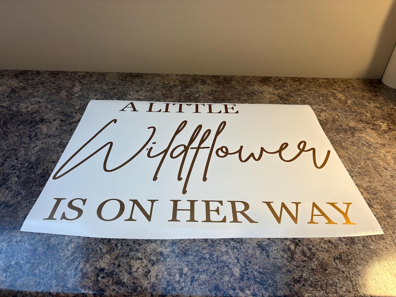 A Little Wildflower is on Her Way Decal - Baby Shower Vinyl for Backdrop - Boho Decal image 19