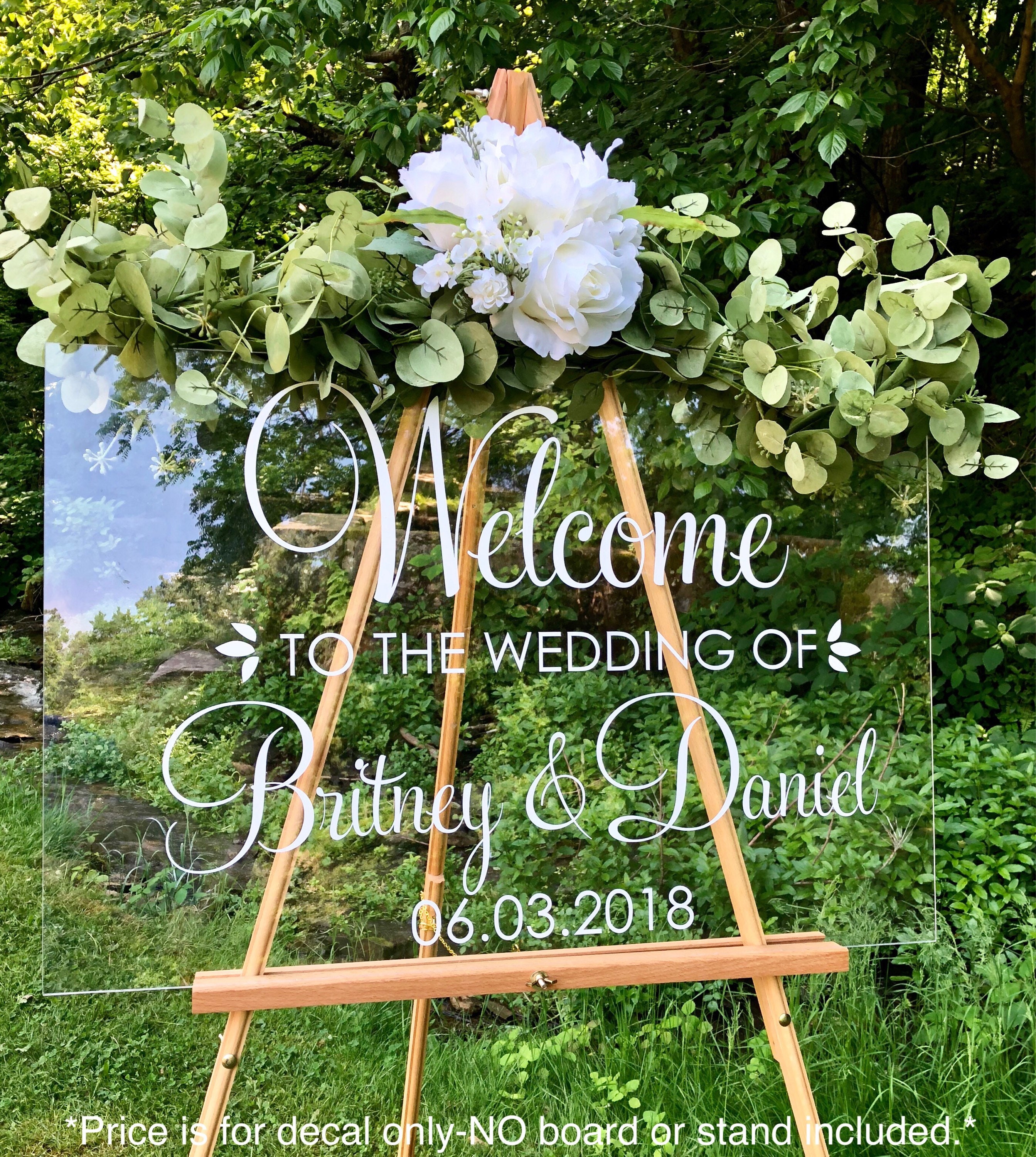 Welcome Wedding Decal Personalized Couples Names And Dates