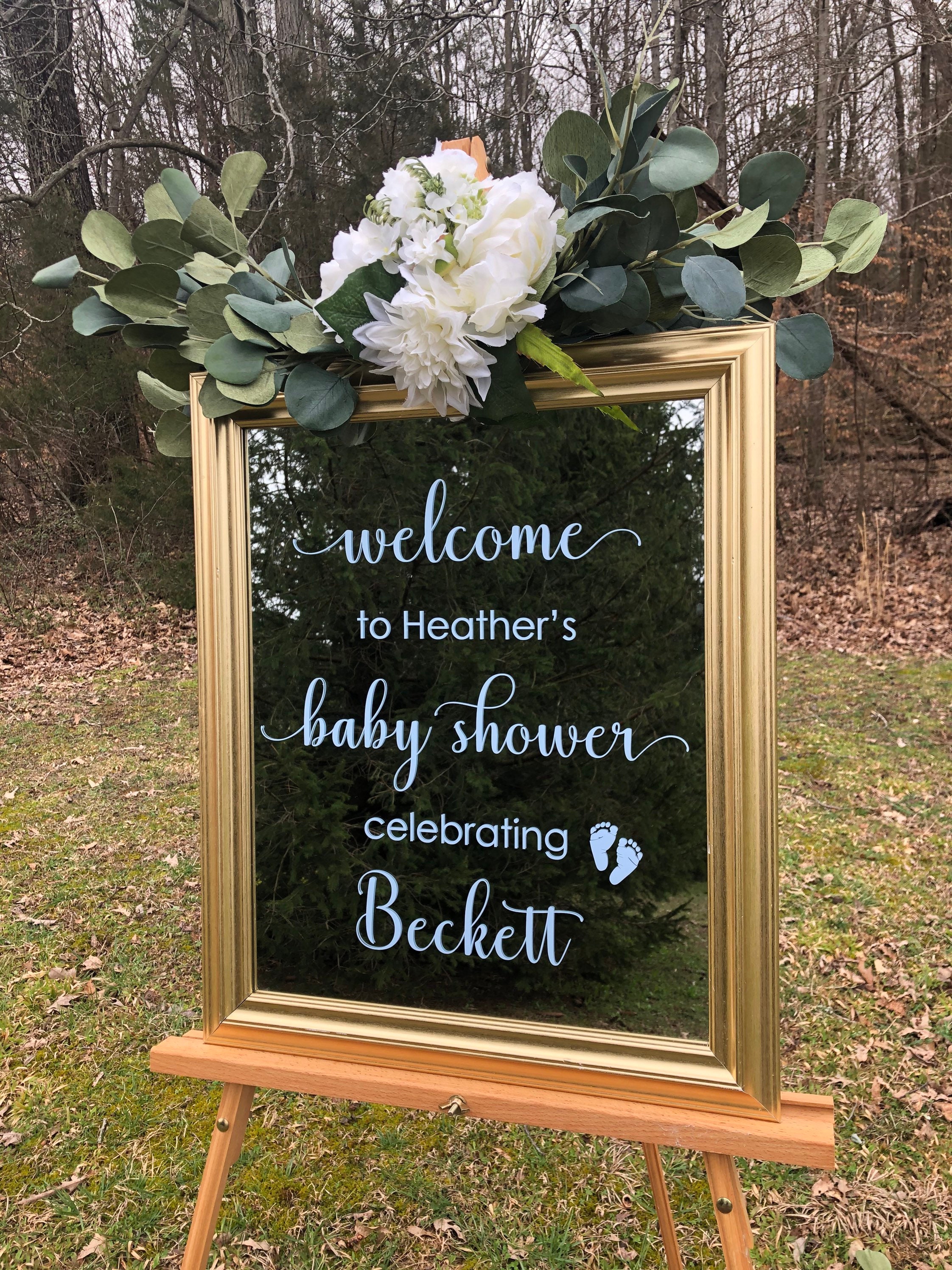 Decal for Baby Shower Mirror or Sign Baby Shower Vinyl Etsy