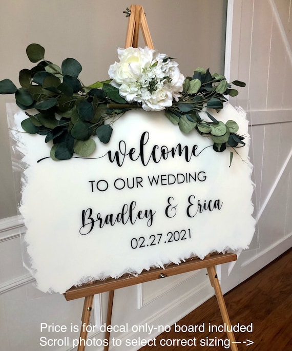 Personalized Wedding Thank You Decal Welcome Wedding Vinyl Sticker Wedding Ceremony Decorations DECAL ONLY Personalized Wedding Thank You Decal Welcome Wedding Vinyl Sticker Wedding Ceremony Decorations DECAL ONLY