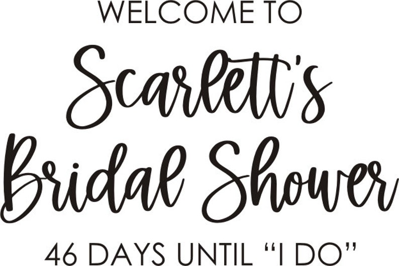 Bridal Shower Vinyl Decal for Sign Making to Bridal Etsy