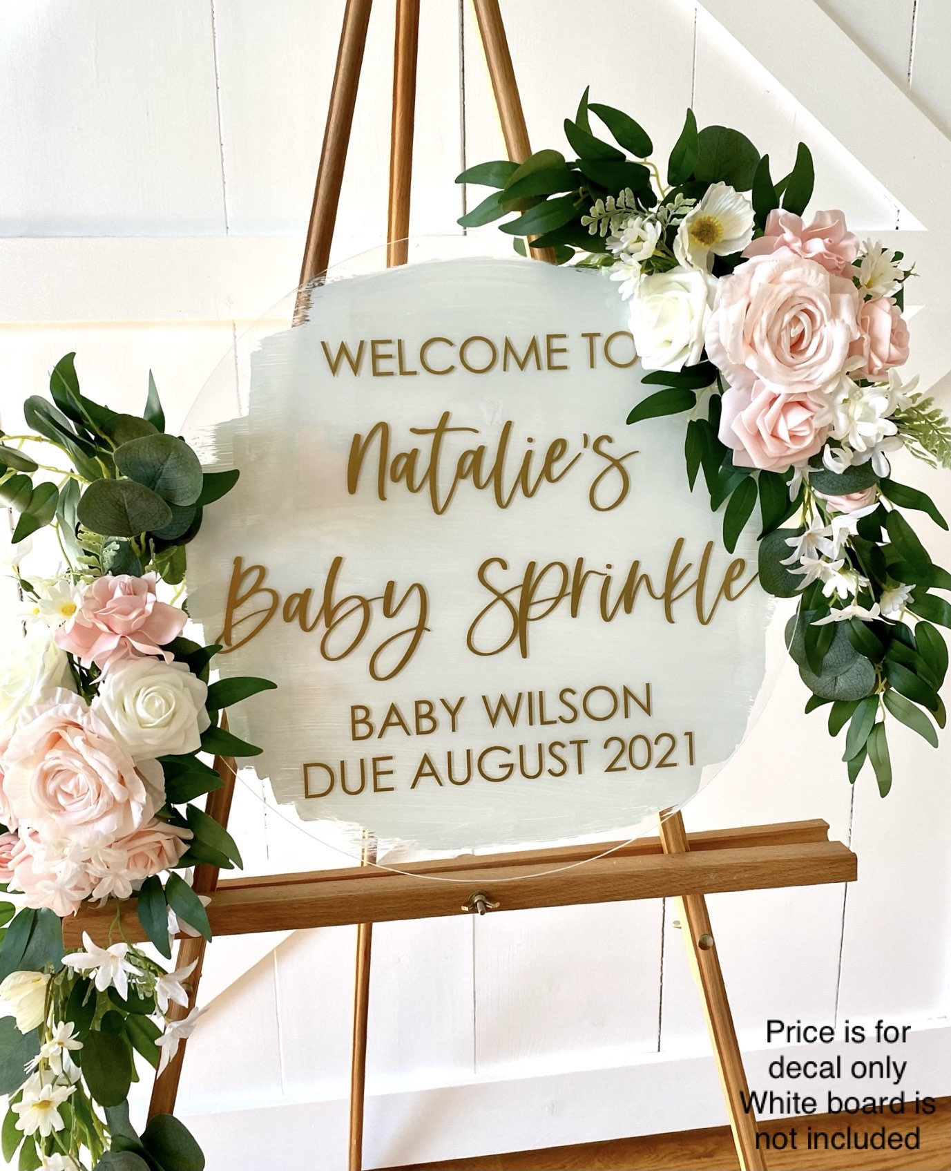 Baby In Bloom Sign- Baby Shower Wooden Wording- Baby Sprinkle Decorations